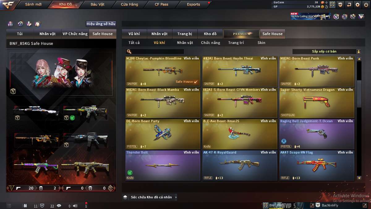 shop acc cf uy tin gia re